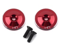 Hot Racing Aluminum Large Wing Buttons (Red) (2)