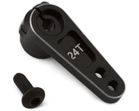 Hot Racing Aluminum 5mm Offset Servo Horn (Black) (24T-Hitec)