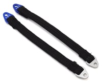 Hot Racing 115mm Suspension Travel Limit Straps (2) (Blue/Silver)