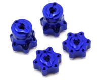 Hot Racing Axial Yeti Aluminum One-Piece Wheel Hub Set (Blue) (4)