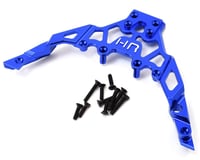 Hot Racing Axial Yeti Aluminum Front Upper Chassis Bulkhead Clip (Blue)