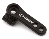 Hudy Aluminum Offset 2 Hole Clamp Servo Horn (Black) (25T-Futaba/Savox/Protek)