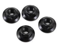 JConcepts 4mm Large Flange Serrated Locking Wheel Nut Set (4) (Black)