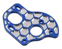 JConcepts B6.1/B6.1D Aluminum "3 Gear" Layback Honeycomb Motor Plate (Blue)