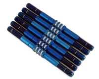 JConcepts TLR 22 5.0 3.5mm Fin Titanium Turnbuckle Kit (Blue) (6)