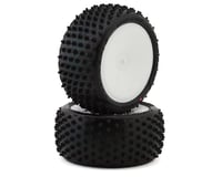 JConcepts Drop Step 2.2" Pre-Mounted Rear Buggy Carpet Tires (White) (2) (Pink)