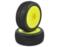 JConcepts Reflex Pre-Mounted 1/8th Buggy Tires (2) (Yellow) (Green)