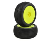 JConcepts Reflex 4.0" Pre-Mounted 1/8th Truggy Tires (2) (Yellow) (Green)