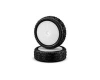 JConcepts Swagger 2.2" Mounted 4WD Front Buggy Carpet Tires (White) (2)