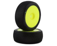 JConcepts Stalkers 1/8 Pre-Mounted Buggy Tire (2) (Yellow) (Green)