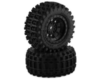 JConcepts Magma Pre-Mounted Monster Truck Tires w/Hazard Wheel (Black) (2)