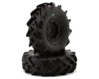JConcepts Fling Kings 1.0" Pre-Mounted Tires (63mm OD) (2) w/Crusher Wheels (Green)