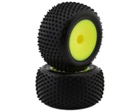 JConcepts 2.2" Drop Step Pre-Mounted 1/10 Stadium Truck Tires (Yellow) (2) (Pink)