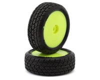 JConcepts Mini-B Dirt Trac Mini Pre-Mounted Front Tires (Yellow) (2) (Green)