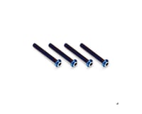 JConcepts 3x24mm Titanium Top Hat Screws (Blue) (4)