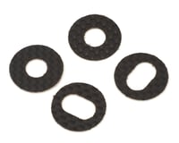 JConcepts 1/8th Off-Road Carbon Fiber Body Washers w/Adhesive Back (4)