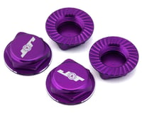 J&T Bearing Co. Aluminum 17mm Serrated Wheel Nuts (Purple) (4)