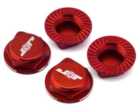 J&T Bearing Co. Aluminum 17mm Serrated Wheel Nuts (Red) (4)