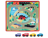 Melissa & Doug Round the Town Road Rug Play Mat (39x36")