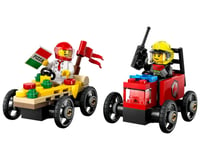 LEGO City Pizza vs. Fire Truck Race Car Pack Set