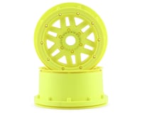 Losi 5ive-T 2.0 1/5 Scale Beadlock Wheel Set (Yellow) (2) w/24mm Hex