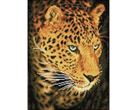 Needle Art World Leopard portrait Diamond Dotz Art Kit