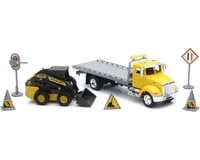 New Ray 1/43 Scale Peterbilt Roll-Off Truck & New Holland Skid Steer Model Kit