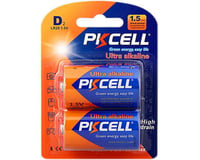 PKCell Ultra Alkaline (1.5V) D Batteries (2)