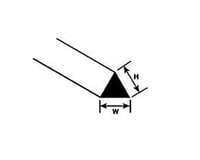 Plastruct MRT-40 Triangular Rod,.040 (10)