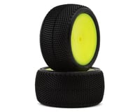 Pro-Motion Viper 2.2" Rear LP Carpet 1/10 Pre-Mount Buggy Tire (Yellow) (2)