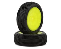 Pro-Motion Quicktime 2.2'' Front 2WD Pre-Mounted Buggy Tires (Yellow) (2)