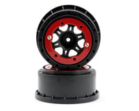 Pro-Line Split Six Bead-Loc Short Course Front Wheels (Black/Red) (2)