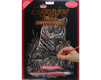 Royal Brush Manufacturing Engraving Art Copper Foil Tiger & Cubs