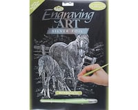 Royal Brush Manufacturing Engraving Art Silver Foil Mare & Foal