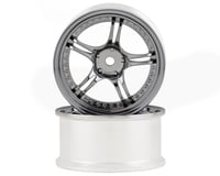 RC Art SSR Professor SPX 5-Split Spoke Drift Wheels (Black Chrome) (2)