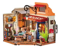 Robotime Rolife Corner Bookstore Miniature House 3D Wooden Model  Kit