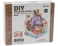 Robotime Rolife Sea Holiday Restaurant DIY Miniature 3D Wooden Model Kit