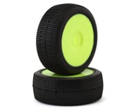 Raw Speed RC Aurora 1/8 Buggy Pre-Mounted Tires (Yellow) (2)