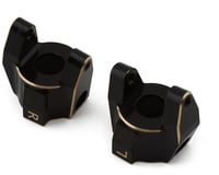 Samix SCX10 Pro Brass Front Hub Carriers (Black) (2) (28.5g)