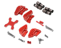 Samix TRX-4M Aluminum Shock Bodies & Plates Set (Hard Coated) (Red)