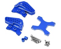 Samix TRX-4M Aluminum Rear Shock Plate Set (Blue) (2)