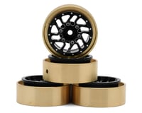 Samix Aluminum/Brass Bead-lock Wheel Set for Traxxas TRX-4M (Black) (4) (35g)