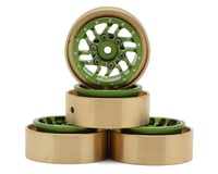 Samix Aluminum/Brass Bead-lock Wheels for Traxxas TRX-4M (Green) (4) (35g)