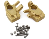 Reefs RC Axial SCX10 Pro Brass Portal Steering Knuckles (Gold) (2) (46g)