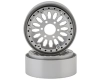 Reefs RC SHIELD 1.9" Beadlock Wheels w/Reef Hubs & Rings (Silver) (2)