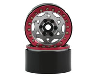 SSD RC 1.9"" Champion Beadlock Wheels (Silver/Red)