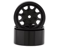 SSD RC D Hole 1.55” Steel Beadlock Crawler Wheels (Black) (2)