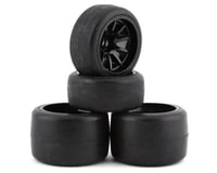 Sweep F1 EXP Pre-Mounted Front & Rear Rubber Tire Set (Black) (4)