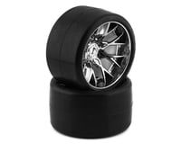 Sweep VHT Crusher Pre-Mounted Monster Truck Belted Slick Tires (Chrome) (2)