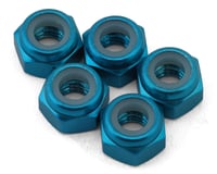 Tamiya 4mm Aluminum Lock Nuts (Blue) (5)